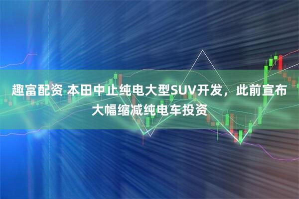趣富配资 本田中止纯电大型SUV开发，此前宣布大幅缩减纯电车投资